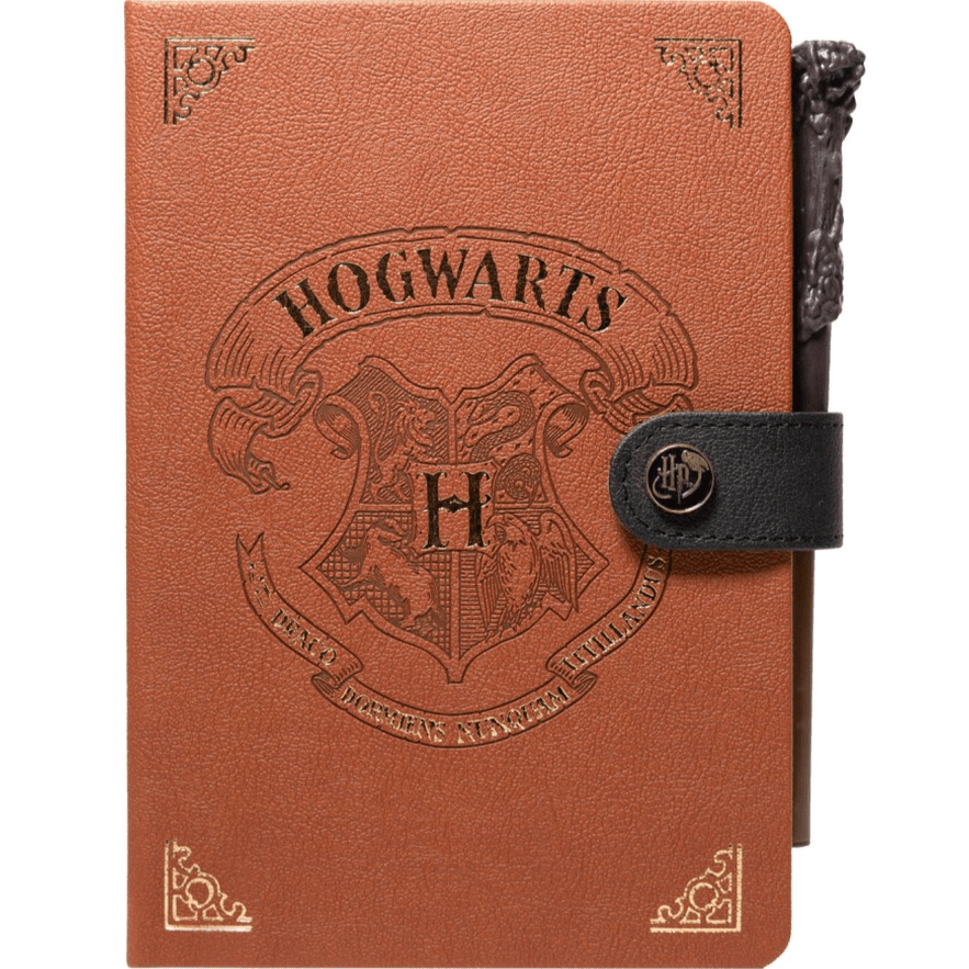 Caderno A5 Premium Harry Potter com varinha - Papelaria Encantada