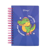 Caderno A5 Squishy Crocodilo - Too cool for the pool - Mr. Wonderful - Papelaria Encantada