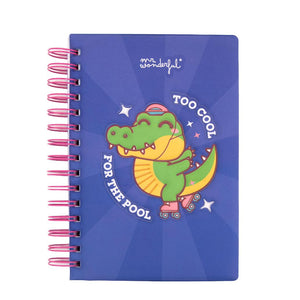 Caderno A5 Squishy Crocodilo - Too cool for the pool - Mr. Wonderful - Papelaria Encantada