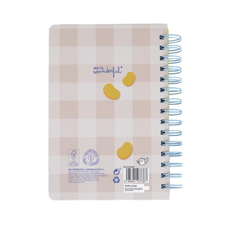 Caderno A5 Squishy Guaxinim Lazy - Lets take it easy - Mr. Wonderful - Papelaria Encantada