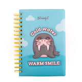 Caderno A5 Squishy Morsa - Too cool for the pool - Mr. Wonderful - Papelaria Encantada