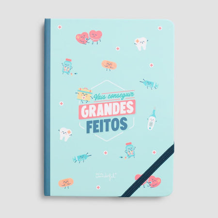 Caderno A5 - Vais conseguir grandes feitos - Mr. Wonderful - Papelaria Encantada