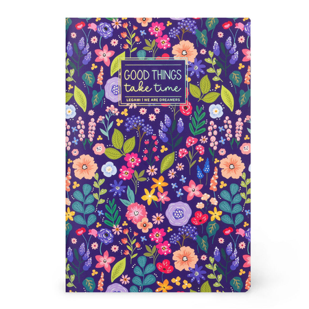 Caderno A6 com linhas Flores Legami - Papelaria Encantada