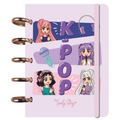 Caderno A6 com sistema de discos Rosa - Papelaria Encantada