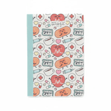 Caderno A6 Cuidar - Saude Quadriculado Mr. Wonderful - Papelaria Encantada
