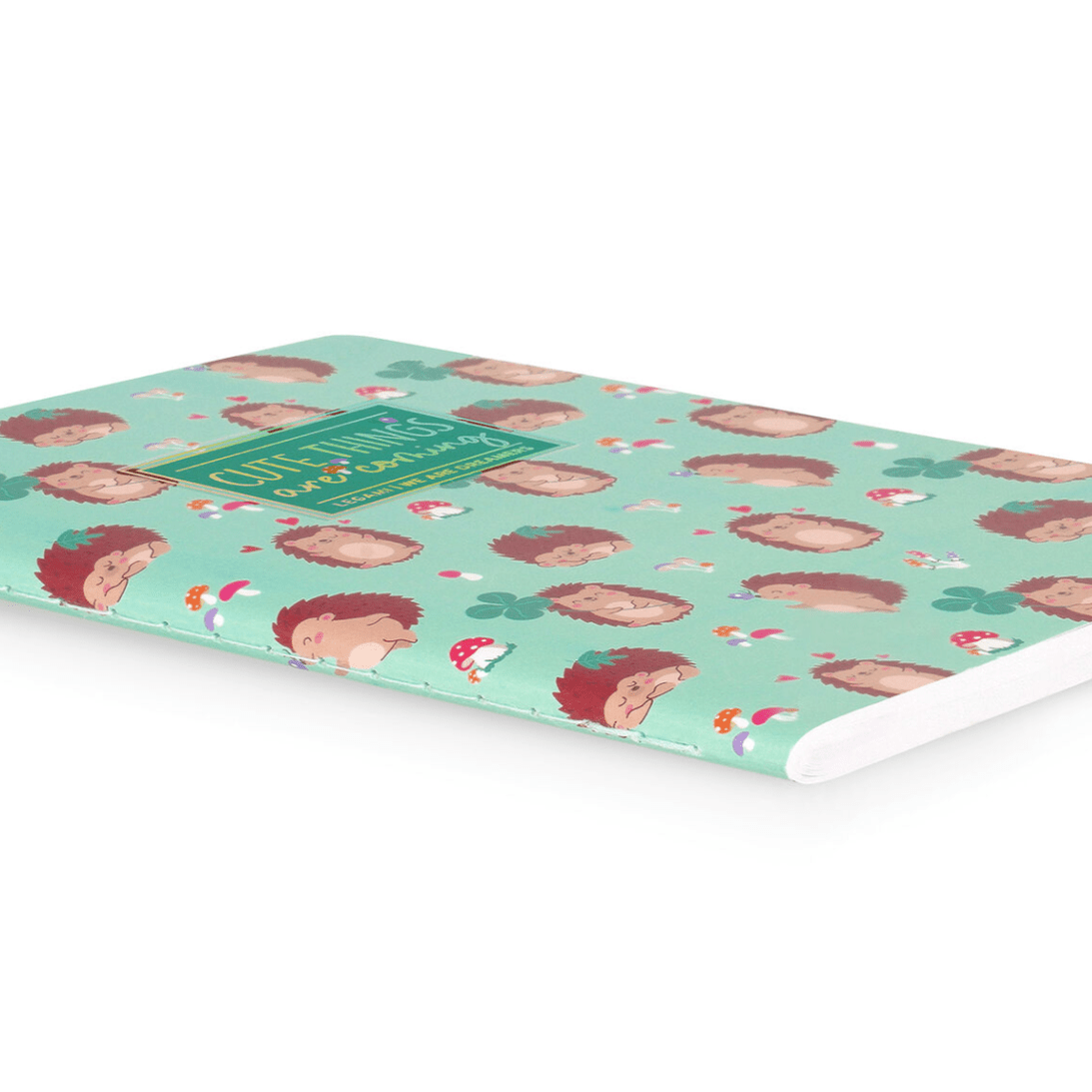 Caderno A6 Legami com linhas e capa dura ilustrada - Ouriço - Papelaria Encantada