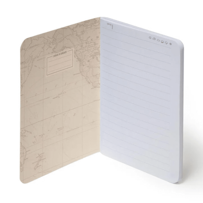 Caderno A6 Legami com linhas e capa dura ilustrada - Travel - Papelaria Encantada