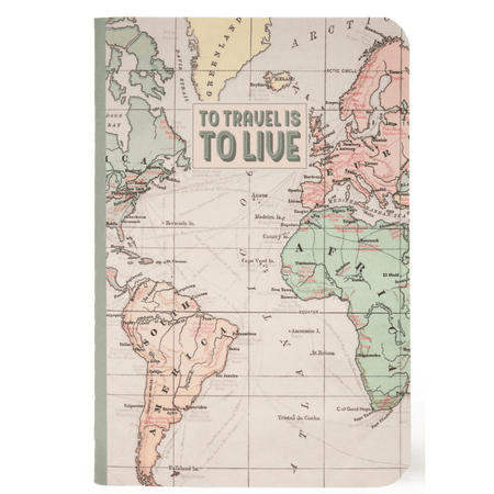 Caderno A6 Legami com linhas e capa dura ilustrada - Travel - Papelaria Encantada