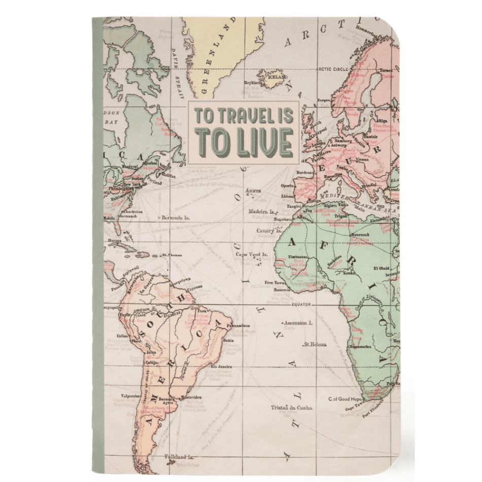 Caderno A6 Legami com linhas e capa dura ilustrada - Travel - Papelaria Encantada