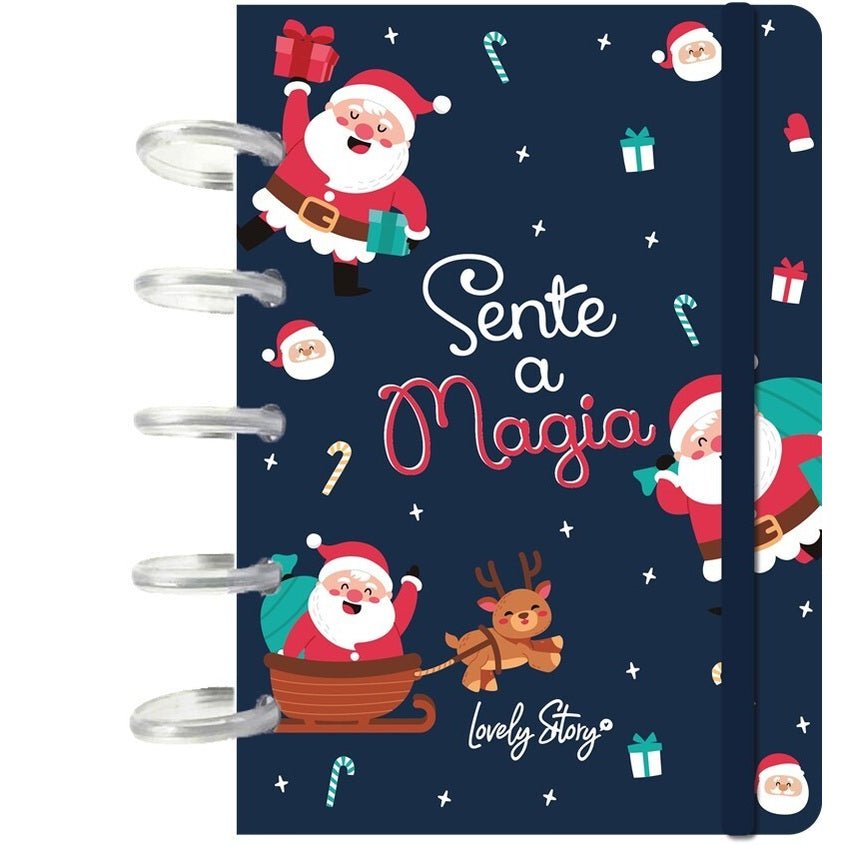 Caderno A6 Natal - Sente a Magia - Papelaria Encantada