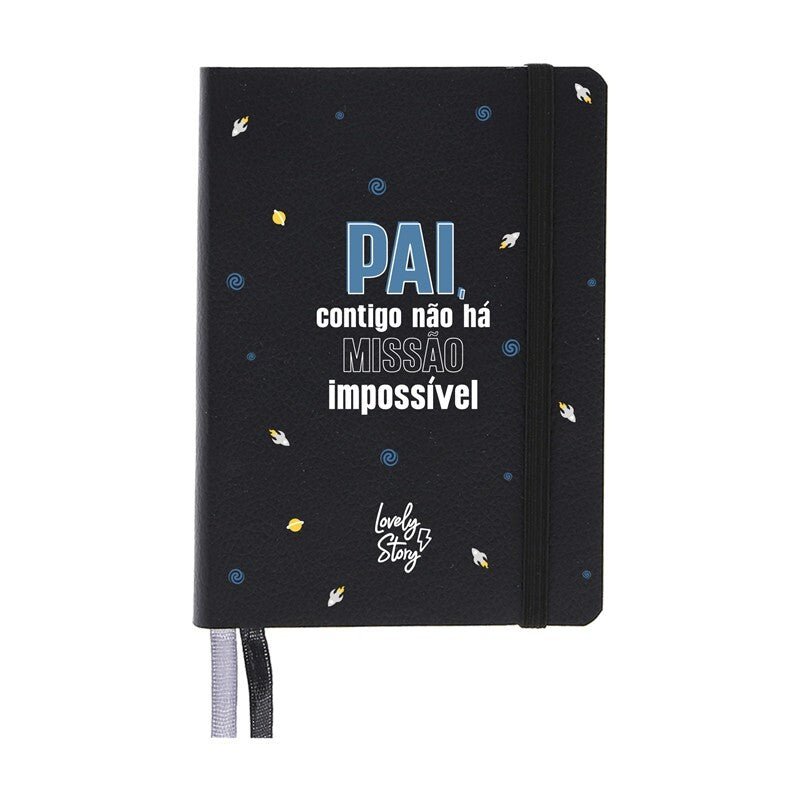 Caderno A6 - Pai - Contigo não há missão impossível - Papelaria Encantada
