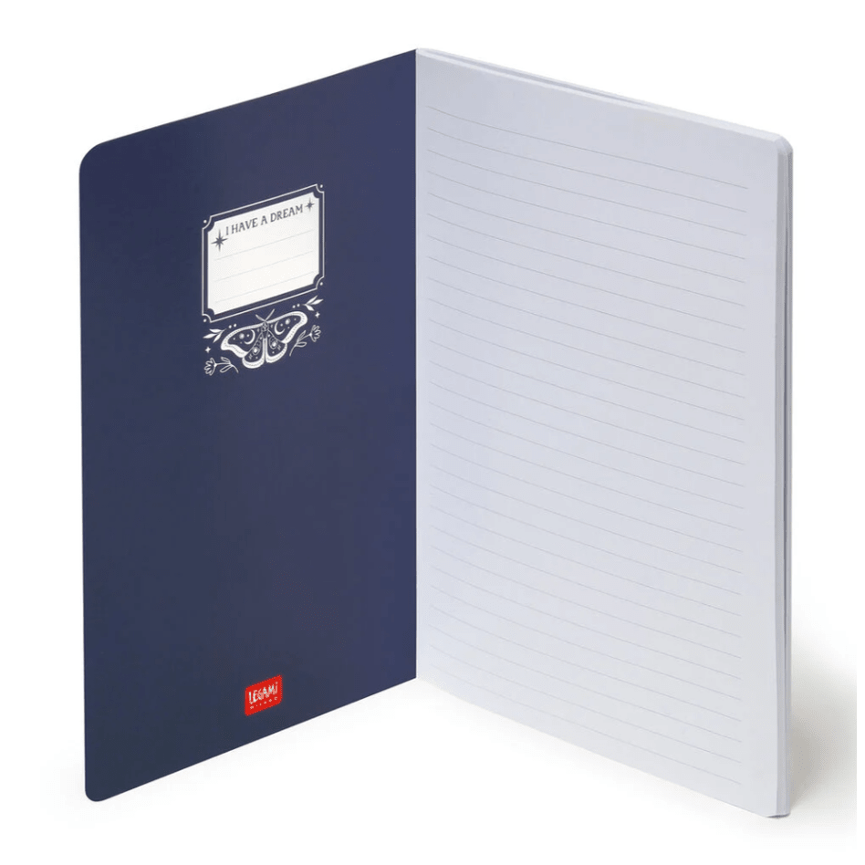 Caderno B5 Legami ilustrado com linhas - Moth Ed. Especial - Papelaria Encantada