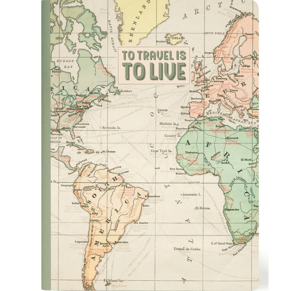 Caderno B5 Legami ilustrado com linhas - Travel - Papelaria Encantada