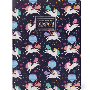 Caderno B5 Legami ilustrado com linhas - Unicórnio - Papelaria Encantada