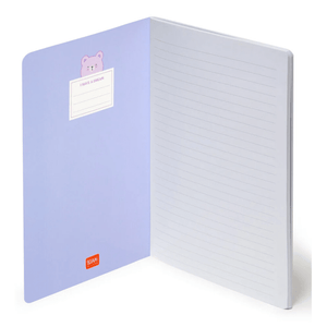 Caderno B5 Legami ilustrado com linhas - Urso - Papelaria Encantada