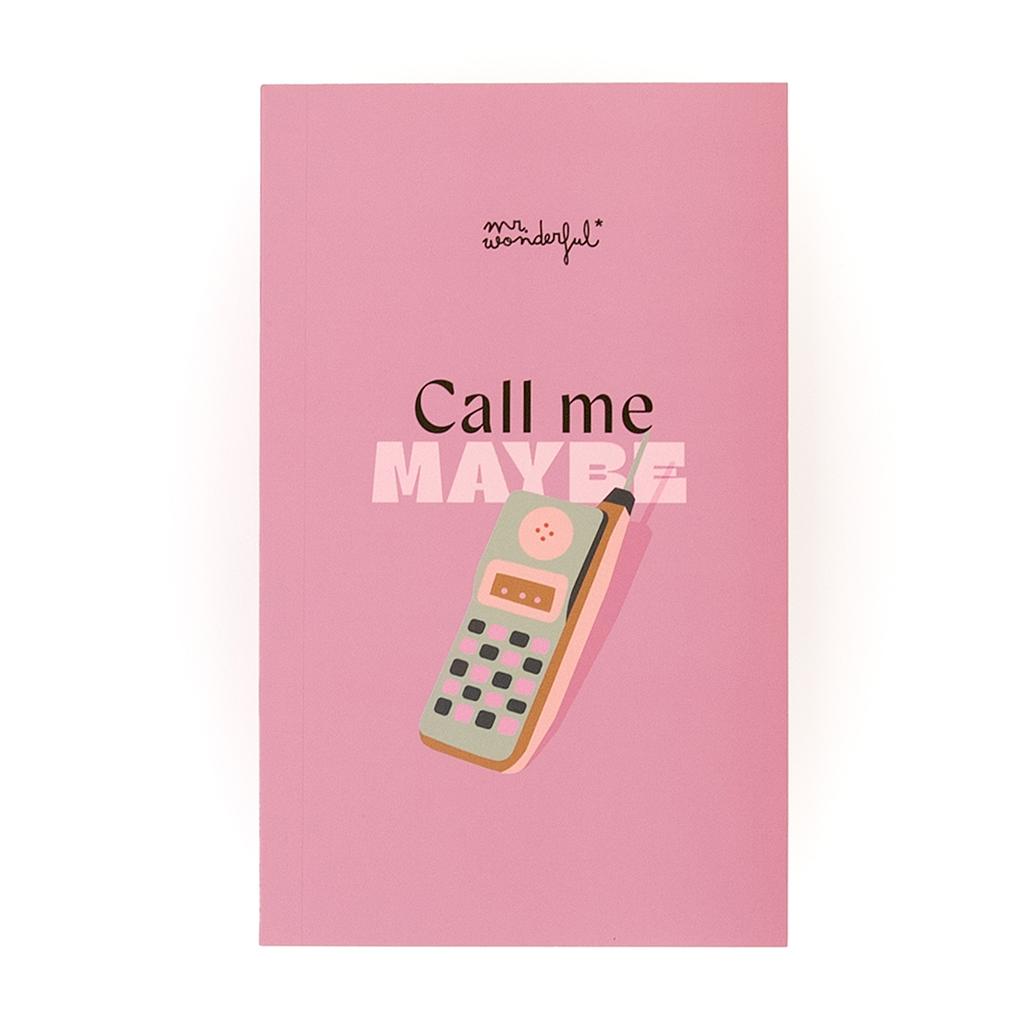 Caderno - Call me maybe - Mr. Wonderful - Papelaria Encantada