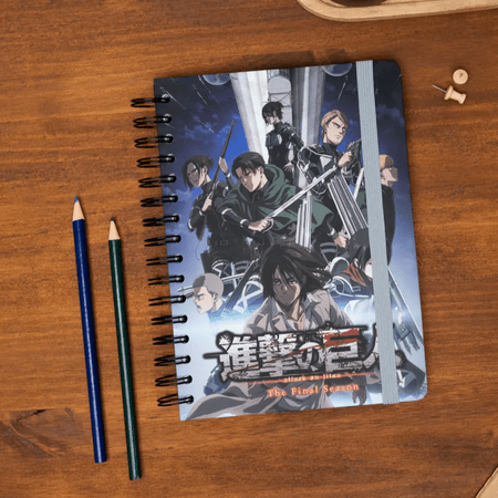CADERNO CAPA DURA A5 ATTACK ON TITAN - Papelaria Encantada