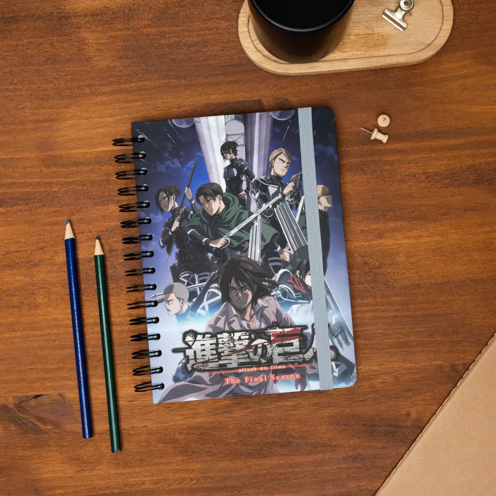 Caderno Capa Dura A5 Attack on Titan – Organização com Estilo Anime ⚔️ - Papelaria Encantada