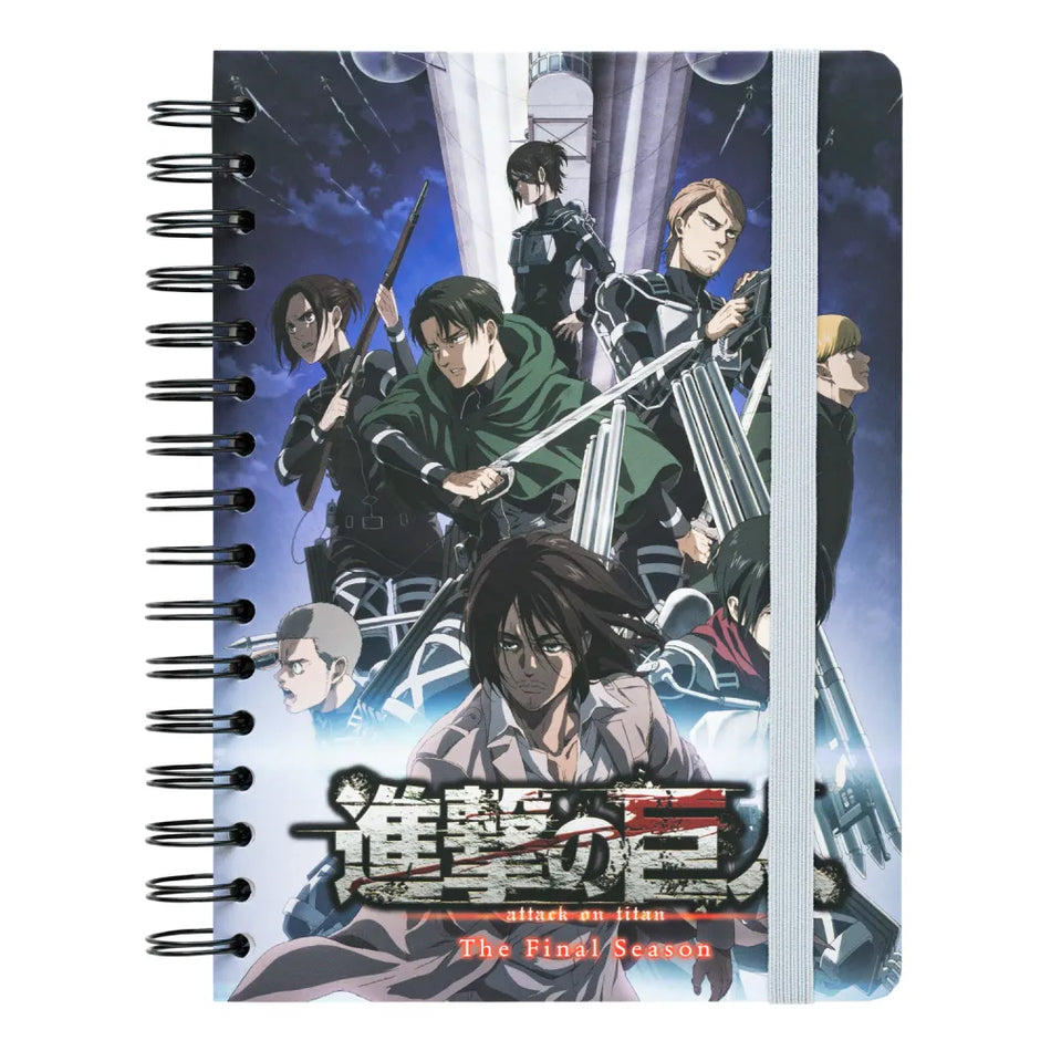 Caderno Capa Dura A5 Attack on Titan – Organização com Estilo Anime ⚔️