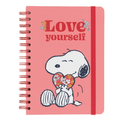 Caderno capa dura A5 Snoopy Love Yourself - Papelaria Encantada
