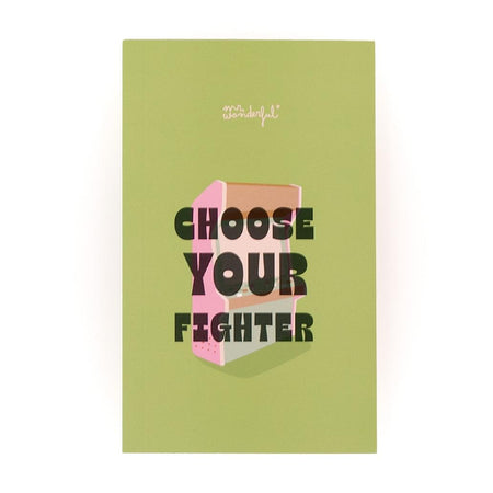 Caderno - Choose your fighter - Mr. Wonderful - Papelaria Encantada