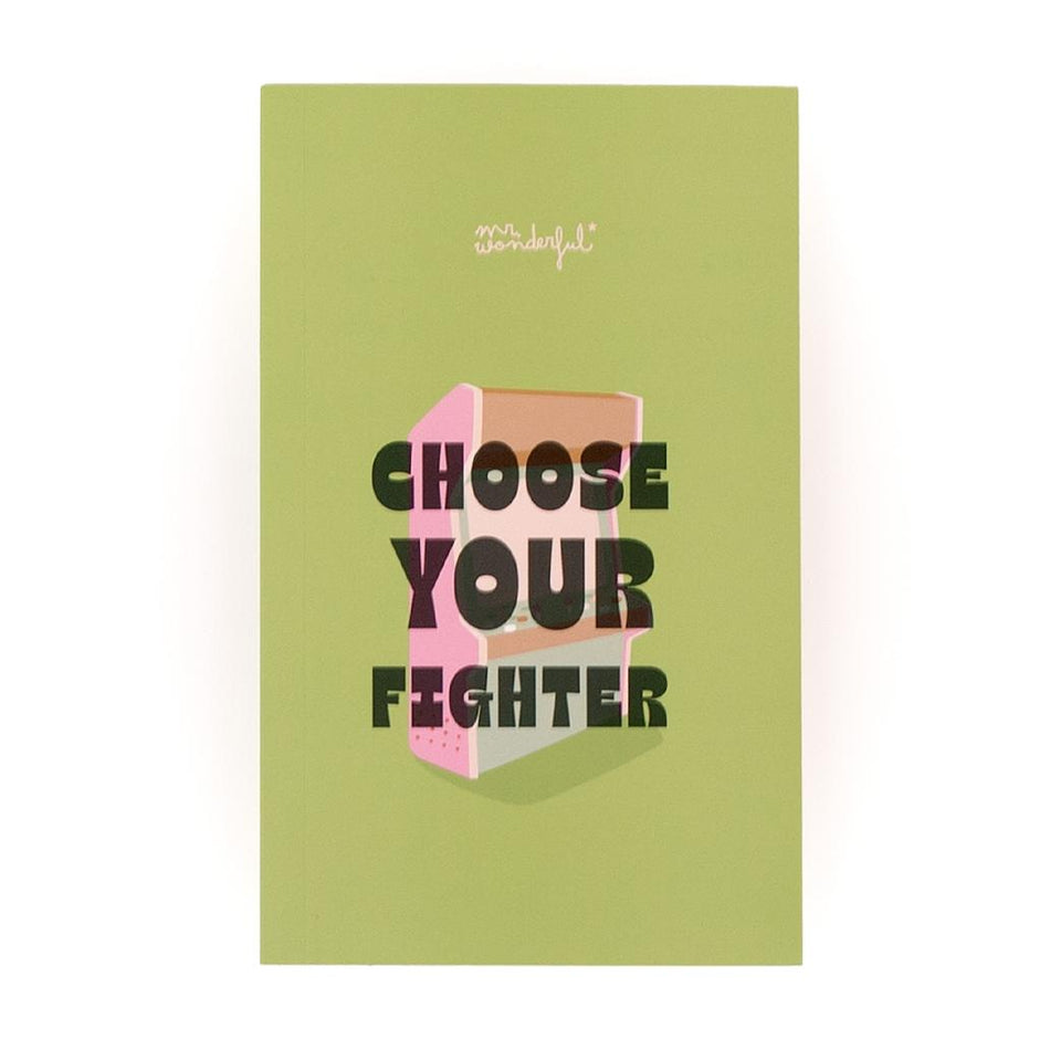 Caderno - Choose your fighter - Mr. Wonderful - Papelaria Encantada