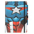 Caderno com esferográfica A5 Marvel - Capitão América - Papelaria Encantada