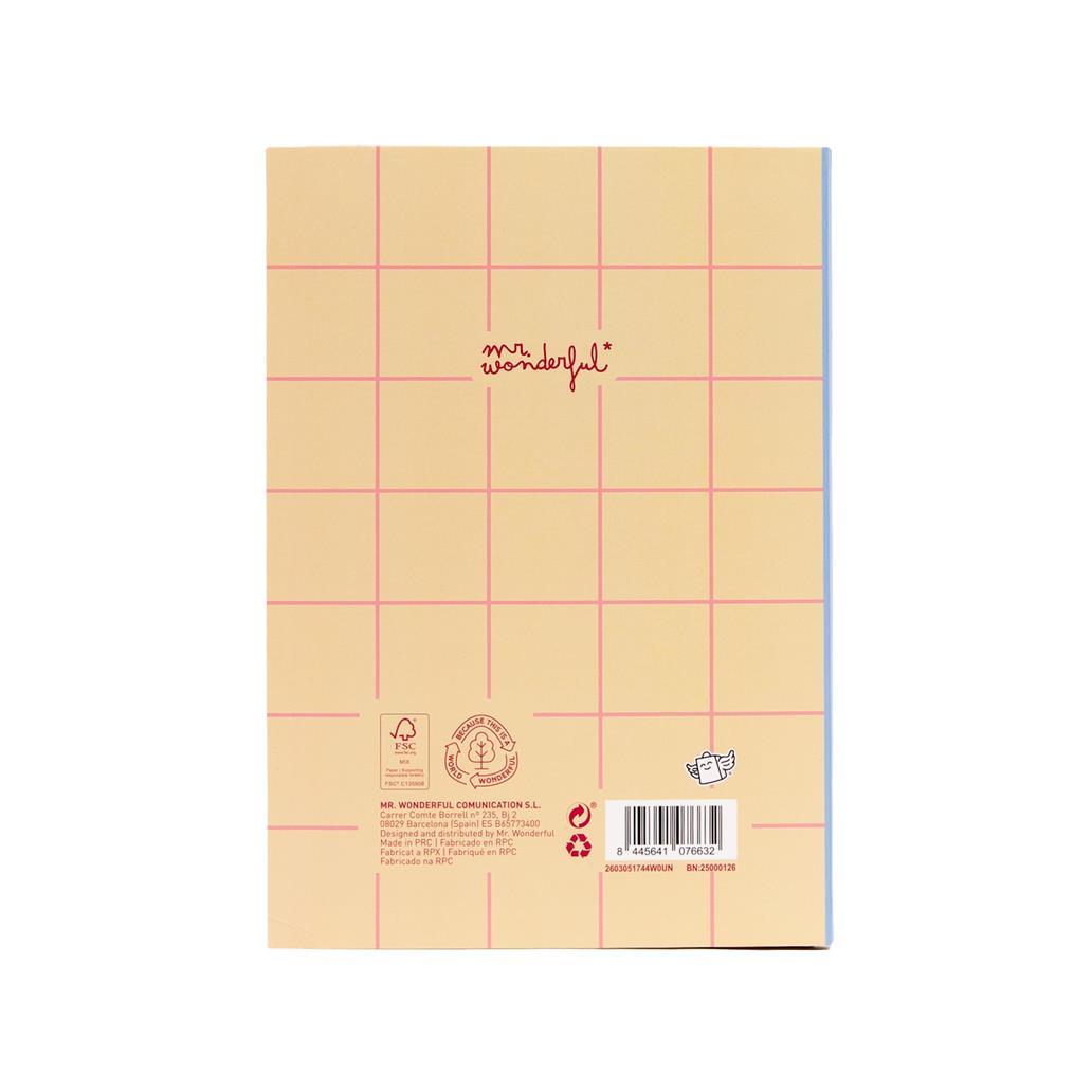 Caderno com Notas Adesivas e Autocolantes Ouriço Mr.wonderful - Papelaria Encantada