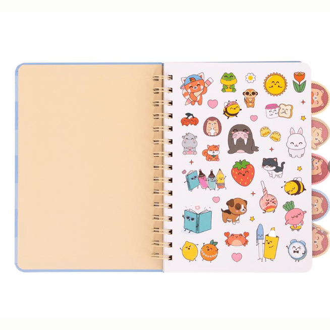 Caderno com Separadores com aba A5 Ouriço - Adoro il pomodoro Mr wonderful - Papelaria Encantada