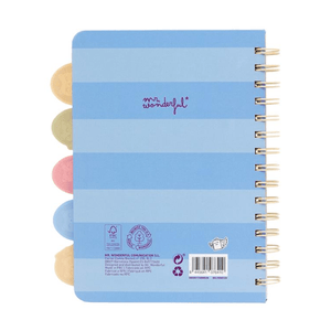 Caderno com Separadores com aba A5 Ouriço - Adoro il pomodoro Mr wonderful - Papelaria Encantada