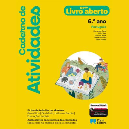 Caderno de Atividades - Novo Livro aberto - Português - 6.º Ano - Papelaria Encantada