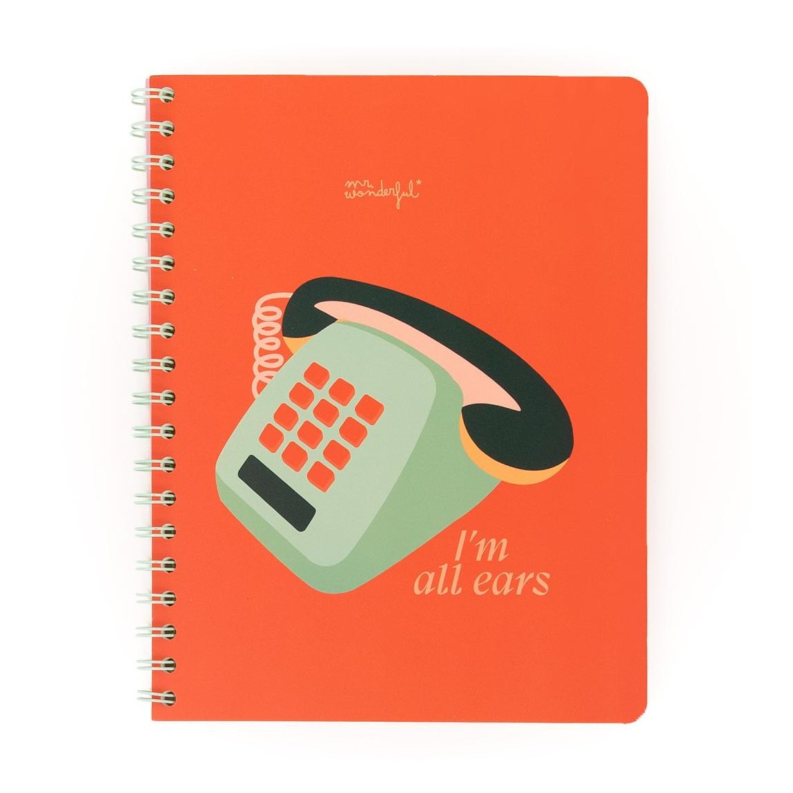 Caderno em Espiral A5 - Im all ears - Mr. Wonderful - Papelaria Encantada