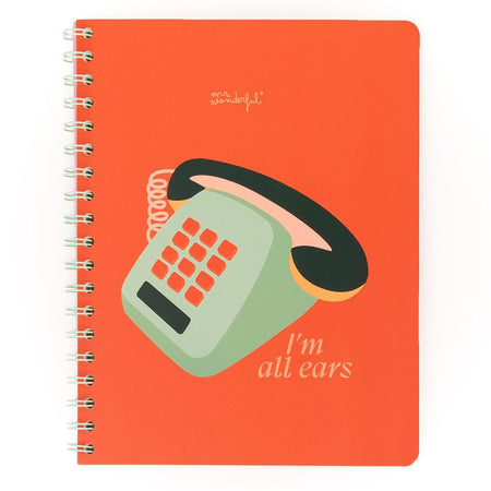 Caderno em Espiral A5 - Im all ears - Mr. Wonderful - Papelaria Encantada