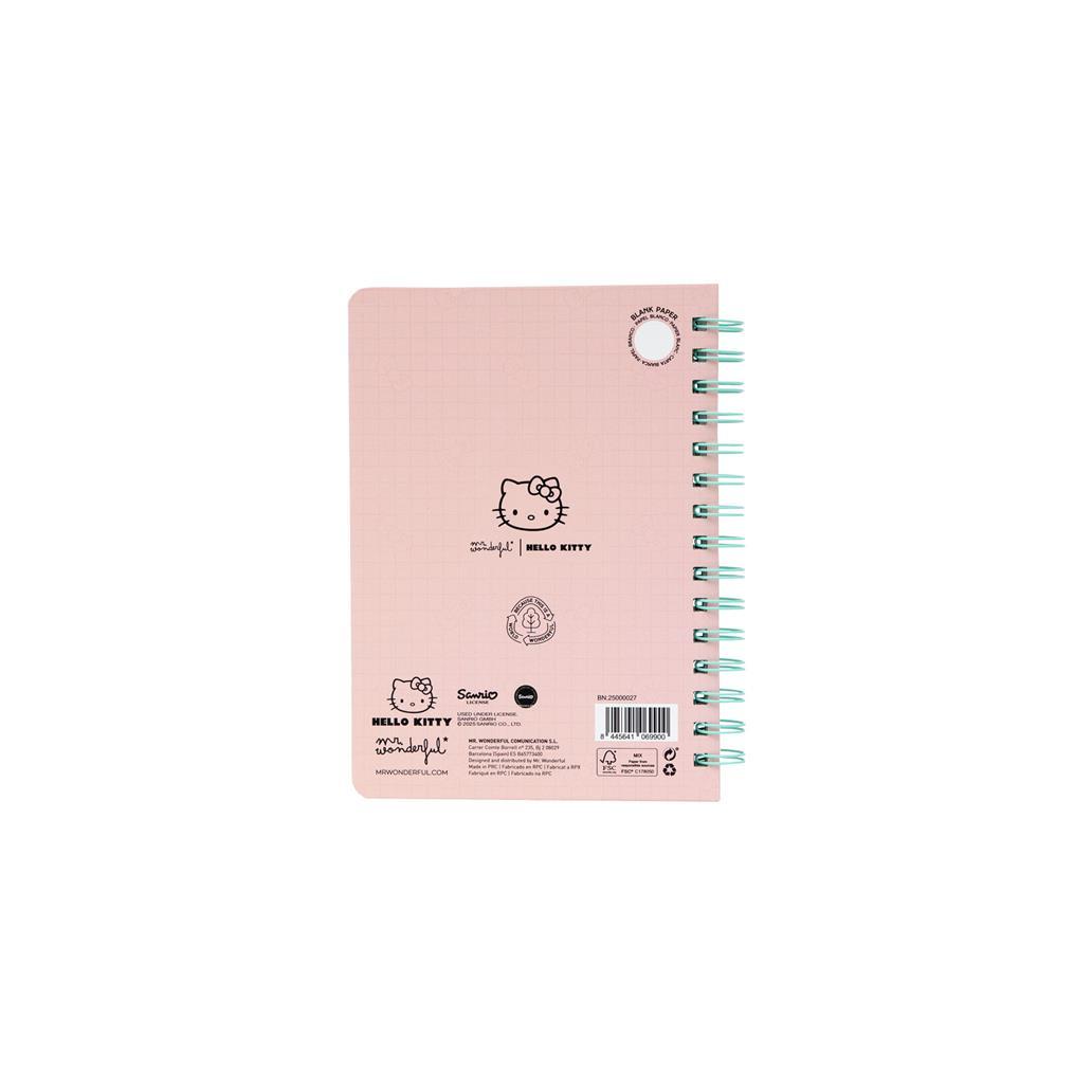 Caderno espiral A5 com squishy Hello Kitty Mr.wonderful - Papelaria Encantada