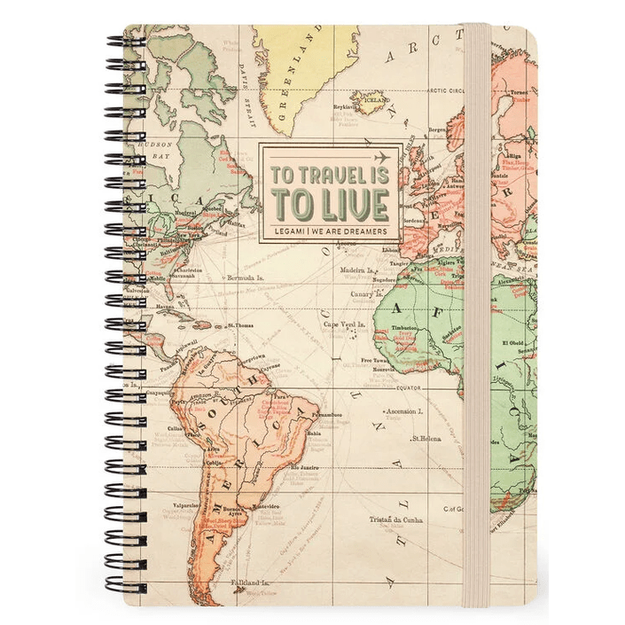 Caderno espiral A5 Travel Legami - Papelaria Encantada