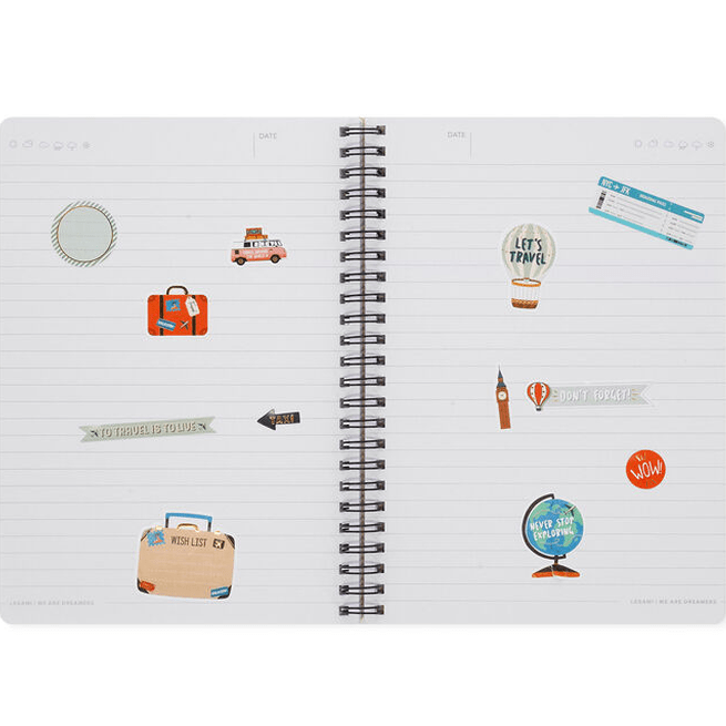 Caderno espiral A5 Travel Legami - Papelaria Encantada