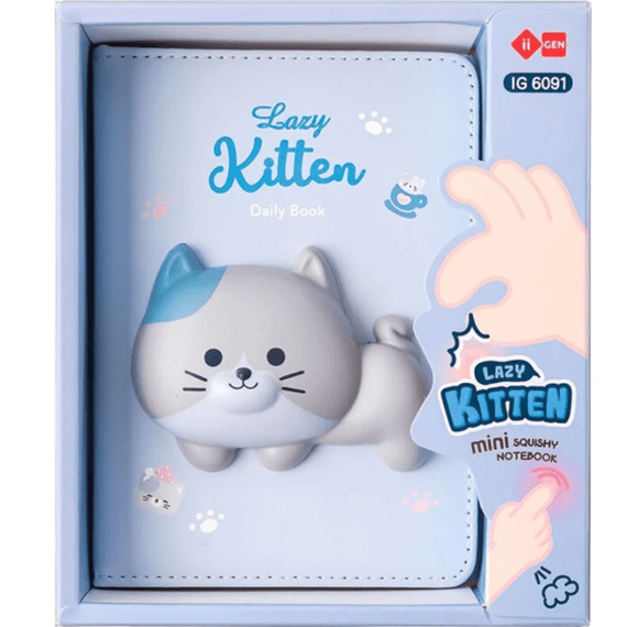 Caderno Gift A6 Squishy Lazy Kitten - Papelaria Encantada