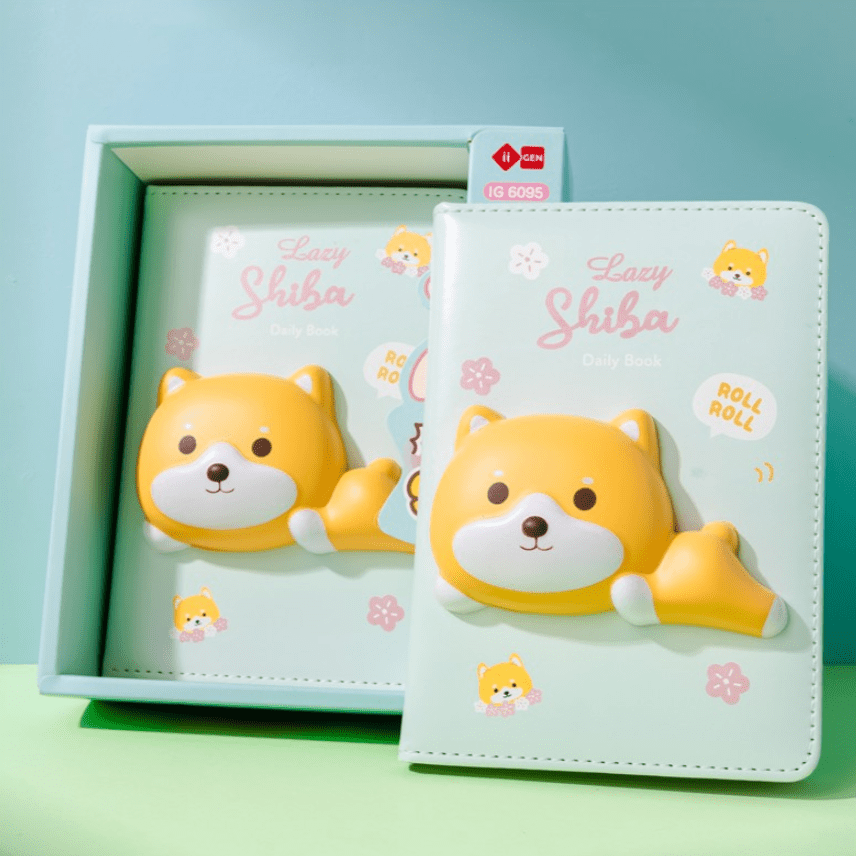 Caderno Gift Squishy A6 Lazy Stars Shiba - Papelaria Encantada