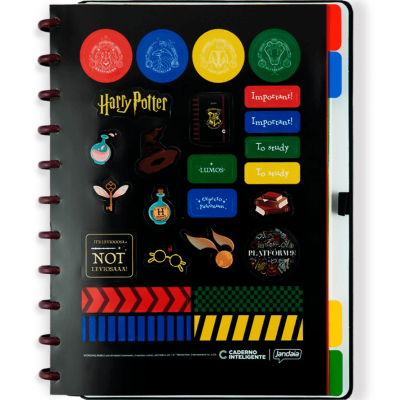 Caderno Grande black by Harry Potter - Papelaria Encantada
