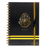 Caderno Harry Potter Gold C/ elástico A5 - Papelaria Encantada