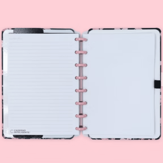 Caderno Inteligente Classical Rose Black ed. especial Gocase A5 - Papelaria Encantada