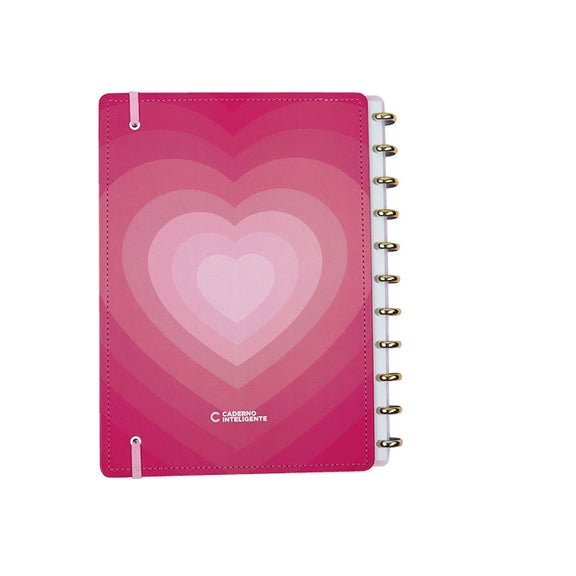 Caderno Inteligente Golden Love Grande - Papelaria Encantada