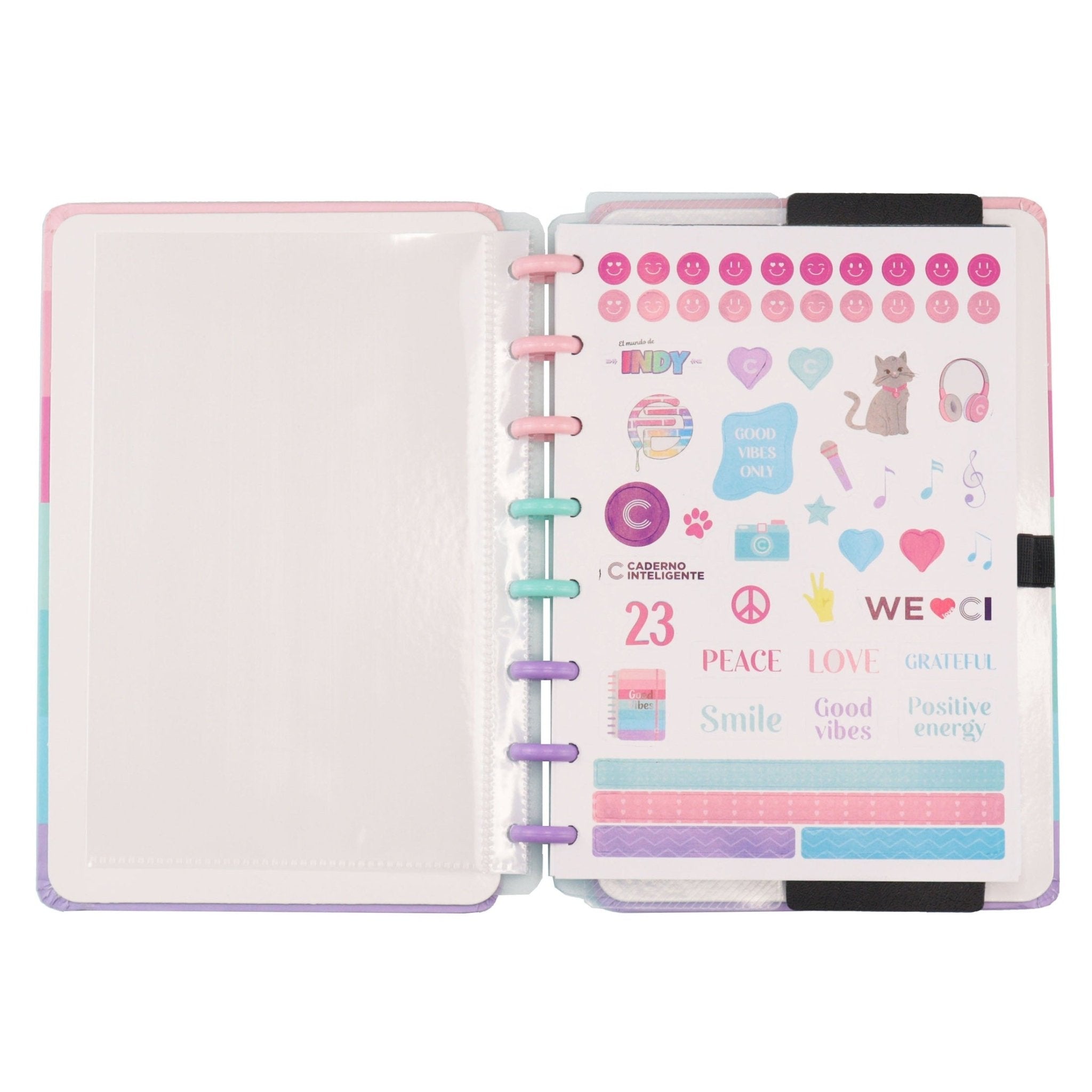 Caderno Inteligente Good Vibes by Indy A5 - Papelaria Encantada