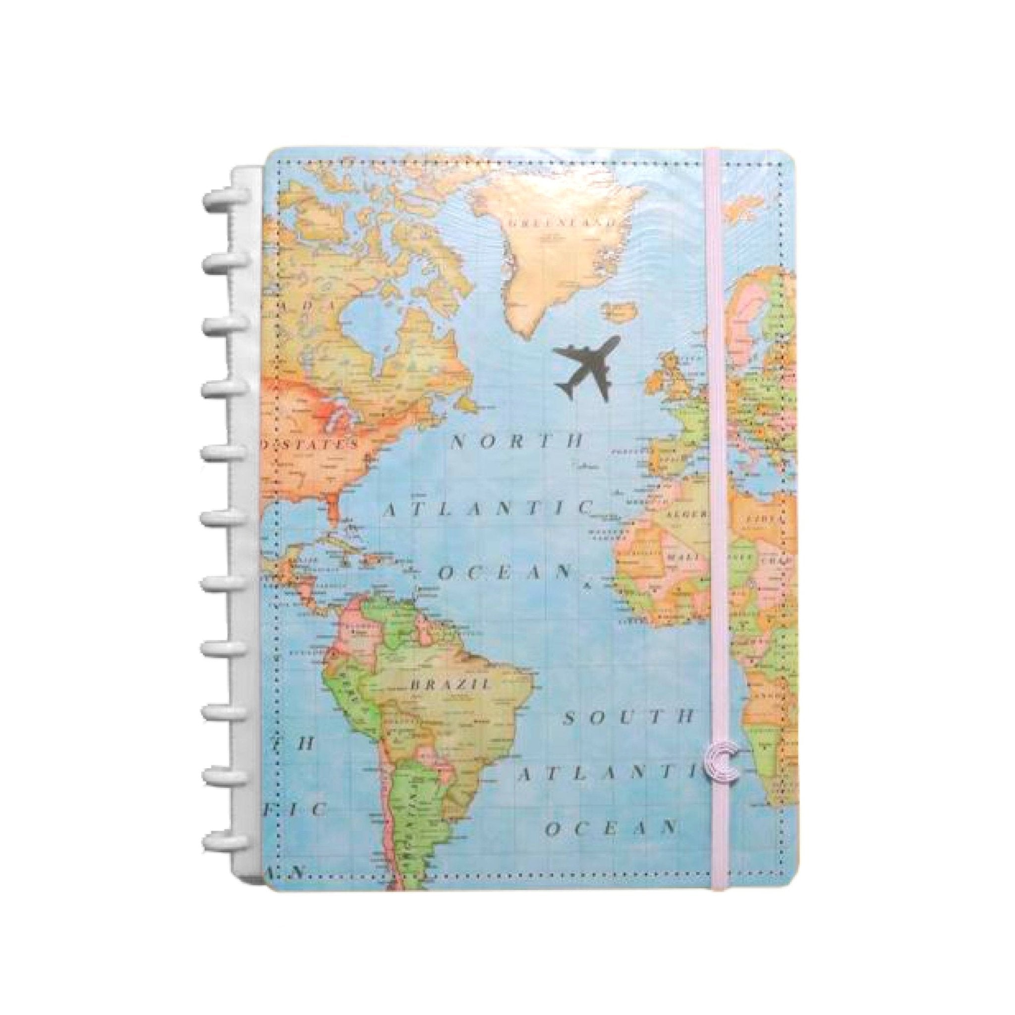 Caderno Inteligente Grande Mapa Mundi ed. especial Gocase - Papelaria Encantada