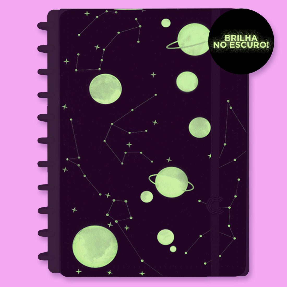 Caderno Inteligente Grande Purple Galaxy ed. especial Gocase - Papelaria Encantada