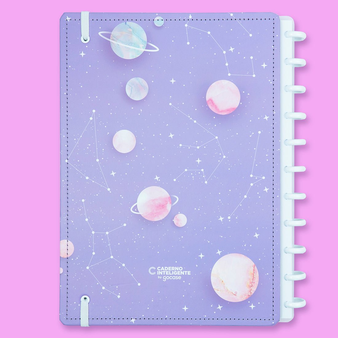 Caderno Inteligente Grande Purple Galaxy ed. especial Gocase - Papelaria Encantada