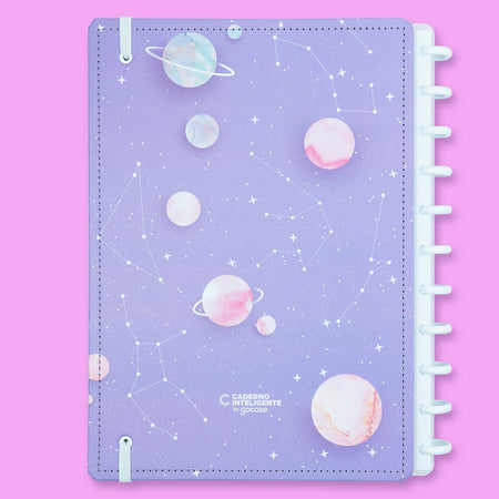 Caderno Inteligente Grande Purple Galaxy ed. especial Gocase - Papelaria Encantada