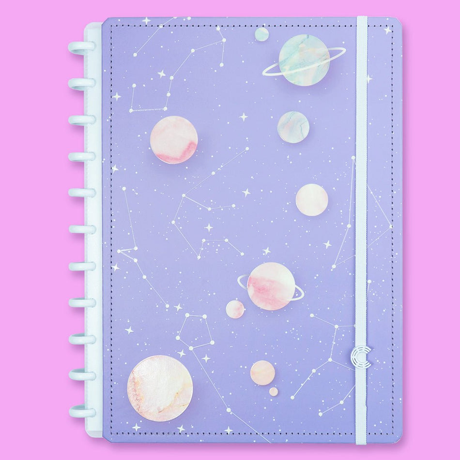 Caderno Inteligente Grande Purple Galaxy ed. especial Gocase - Papelaria Encantada
