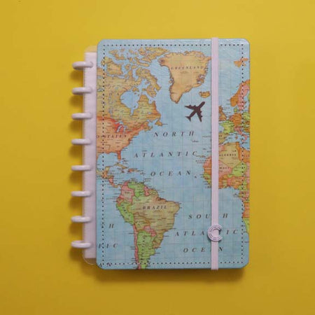 Caderno Inteligente Mapa Mundi A5 ed. especial Gocase - Papelaria Encantada