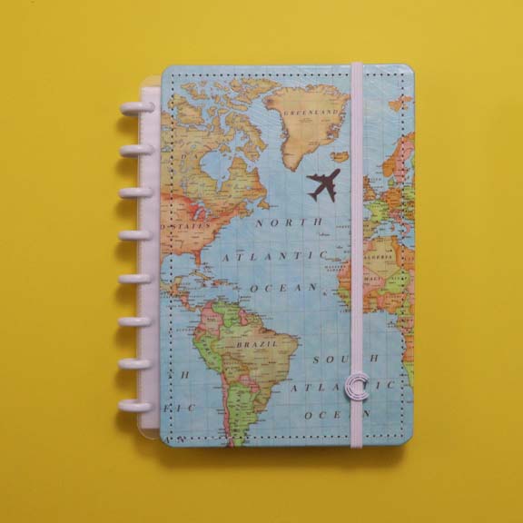 Caderno Inteligente Mapa Mundi A5 ed. especial Gocase - Papelaria Encantada